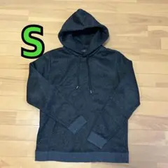 ナノユニバース TRICK SWEATプルパーカーSグレーヘリンボーン
