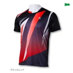 apacs ゲームシャツ RN10137-AT ブラックレッド 検定合格品