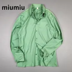 MIU MIU 長袖 ドレスシャツ グリーン 41/16 Lサイズ ヴィンテージのサムネイル
