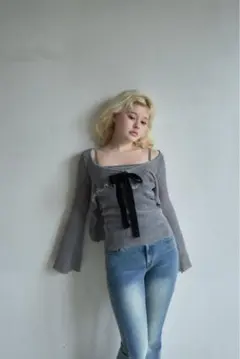 正規品 andmary Emma knit flare cardigan set - メルカリ