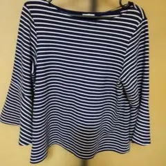 ＧＵボーダーボートネックフレアスリーブTシャツ