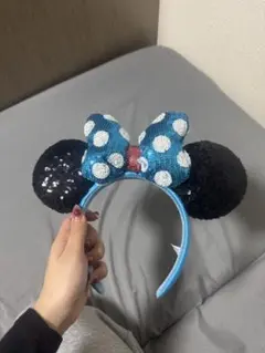 ミニー カチューシャ ドット スパンコール ディズニー