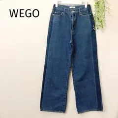 【WEGO】ウィゴー　デニム　ストレートデニム ハイウエスト　ダークブルー　L