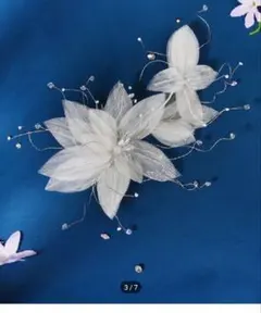 ウェディング ヘッドドレス 花モチーフ