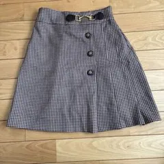 INGNI チェック柄 Aラインスカート ブラウン系