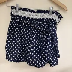 ネイビー 水玉模様 カジュアルパンツ サイズF