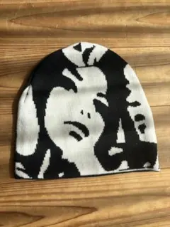 ビーニー beanie 白黒 y2k