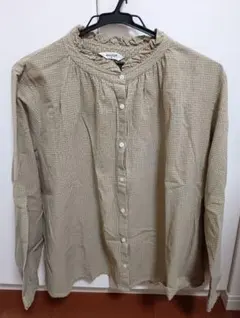 スタジオクリップ　ブラウス　黄色　イエロー　チェック　春物　Mサイズ　新品未使用