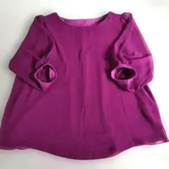 WORLD SOUP パープル パフスリーブ ブラウス