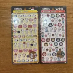 ボンボンドロップシールミニ　スヌーピー２枚セット