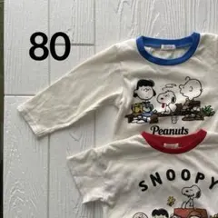 スヌーピー SNOOPY Peanuts Tシャツ2枚セット 80