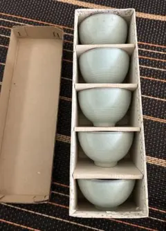波紋模様の湯飲み5個セット　値下げ