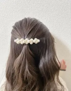 ＼即日発送／パールバレッタ　ヘアアクセ　髪留め　髪飾り　卒業　入学