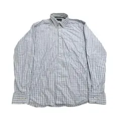 美品 トミーヒルフィガー 古着 長袖 シャツ ストライプ 青 ブルー Y2K L