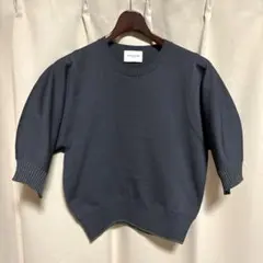 y072609 UNITED ARROWS ラメパフスリーブニット グレーのサムネイル