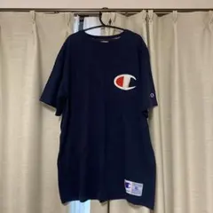 Champion チャンピオン ビッグロゴ Tシャツ ネイビー XL