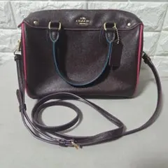 COACH ダークパープル ショルダーバッグ