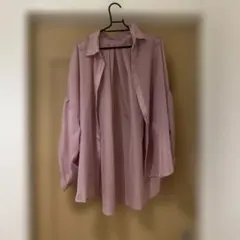 【INGNI】薄いピンクのオーバーサイズ長袖シャツ