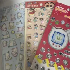 しんちゃん、ポチャッコ、たまごっちシールセット