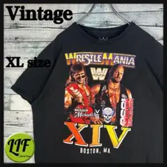 ヴィンテージ プロセス レッスルマニア Tシャツ ブラック XL 5573