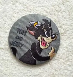 刺繍 缶バッジ ブッチ トムとジェリー刺繍缶バッジ なかまたち2 ピンバッジ