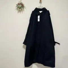 新品タグ付 GU 【XL】 トレンチコート ビッグシルエット 撥水 ロング丈 黒