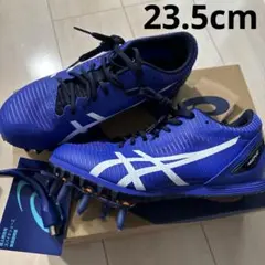 新品タグ付☆アシックス 陸上スパイク HYPER LD 6 28cm 長距離 青 