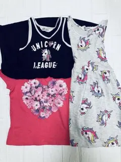 H&M ワンピース　2枚　Tシャツ　1枚 110㎝