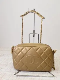 シャネル CHANEL ノーフラップ　ジップ　マトラッセ　CC ショルダーバッグ