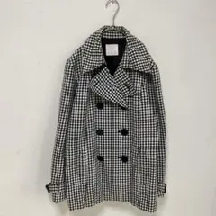 【WHITE LABEL】トレンチコート　ダブル　ショート丈　ボックスチェックのサムネイル