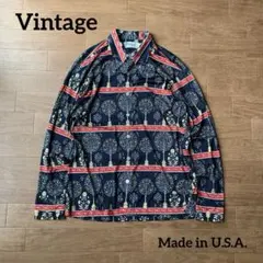 Vintage USA製 Rags 長袖シャツ イタリア製生地 とろみ ドレープ