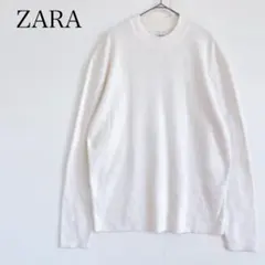 ZARA ザラ コットンニット セーター ホワイト プルオーバー カジュアル