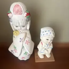 京陶人形 2体セット 和装少女 置物 - メルカリ