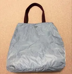 PRADA プラダ テスート トート ショルダーバッグ ナイロン 水色×ボルドーのサムネイル