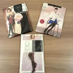 【新品未開封】ATSUGI FUKUSUKE タイツ　ラメ　フラワー　レース