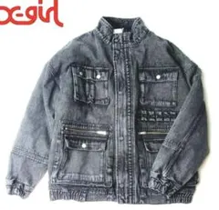X-girl★デニムジャケット★ジージャン★ウォッシュ加工★ブラック★y2k