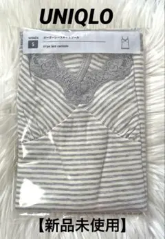 ✨新品未使用✨UNIQLO【ユニクロ】ボーダーレースキャミソールのサムネイル