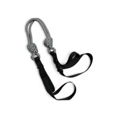 【新品】ショルダーストラップ　黒白　刺繍バッグ　エコバッグ　トートバッグ