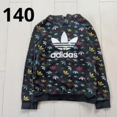 adidas 多色ロゴパーカー 140cm