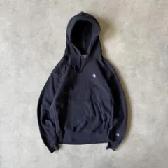 00s Champion リバースウィーブ パーカー 無地 ネイビー