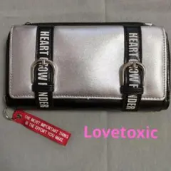 Lovetoxicラブトキシック メタリック長財布 シルバー/ブラックのサムネイル