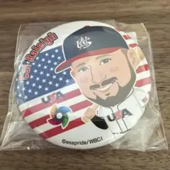 Cal Raleigh 記念品 アメリカ国旗デザイン WBC 缶バッジ