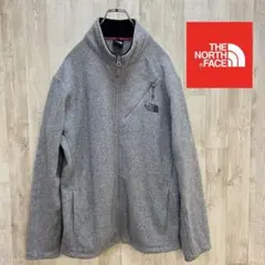 【人気】　ノースフェイス　グレー　フリース　メンズXL