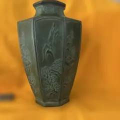 村田宏 伝統工芸品 花瓶 壺 置物 美術鋳物 骨董品 高岡銅器 鋳物 村田宏 花瓶 壺 骨董 古美術 銅製 花鳥 鶴 - メルカリ