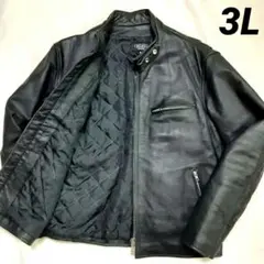 【売約済み】ホーンワークス　シングルライダース　3L　牛革　キルティング