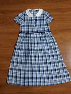 ドレッサージュ　ワンピース　白襟 お稽古　フォーマル お受験 チェック　女の子