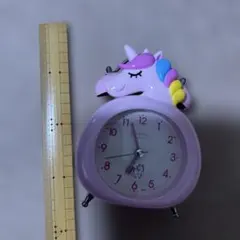 ユニコーンデザイン 目覚まし時計ピンク