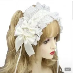 ロリータ ヘッドドレス レース 靴下 リボン 白 腕 文化祭 まとめ売りのサムネイル