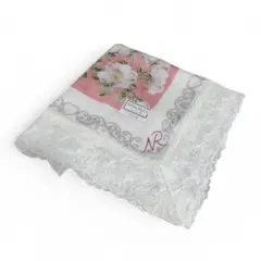 未使用 Nina Ricci ハンカチ 大判 花柄 綿 100 ヴィンテージ