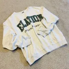 春夏★ANAP★長袖プリントトレーナー【F】 綿100 グレー　ゆったりアメカジ